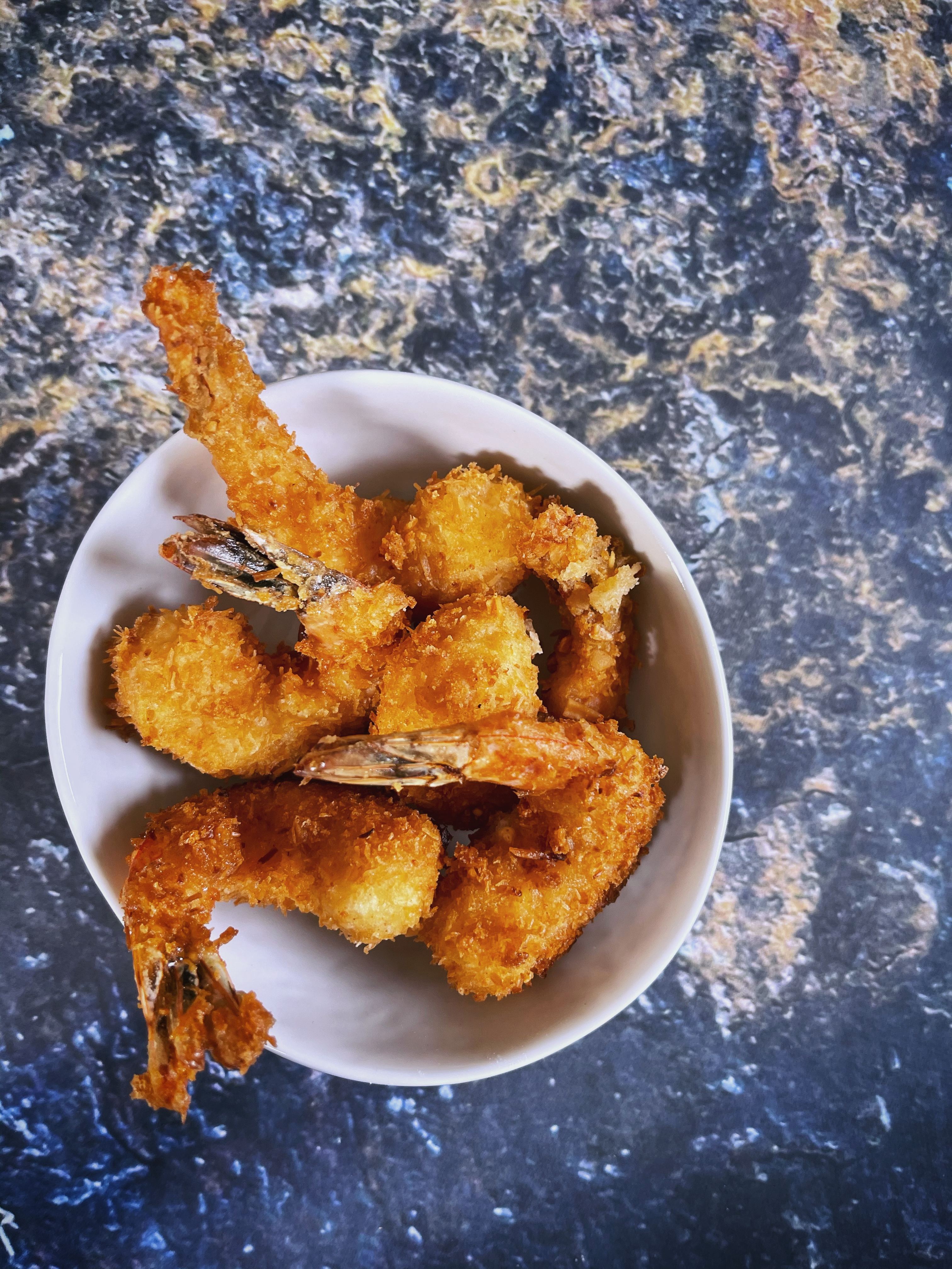 bowl of coconut shrimp